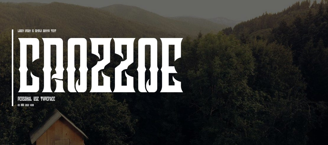 Crozzoe Personal Use Font