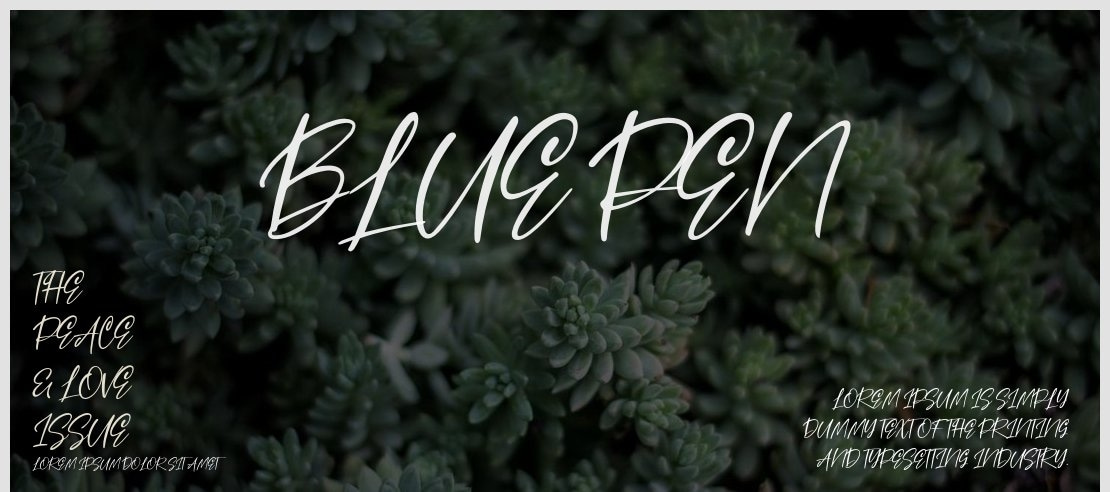 Blue Pen Font