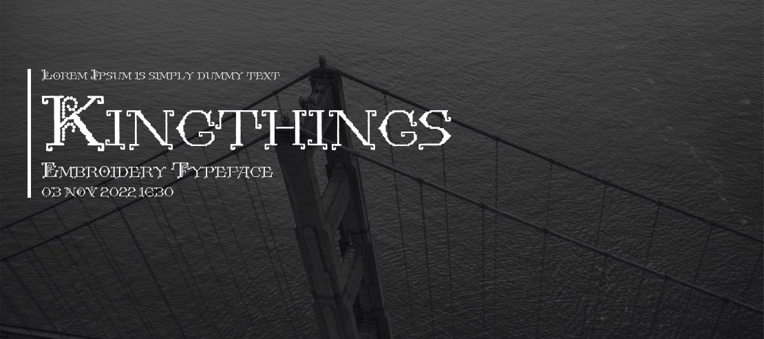 Kingthings Embroidery Font