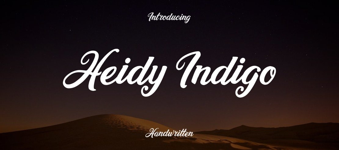 Heidy Indigo Font