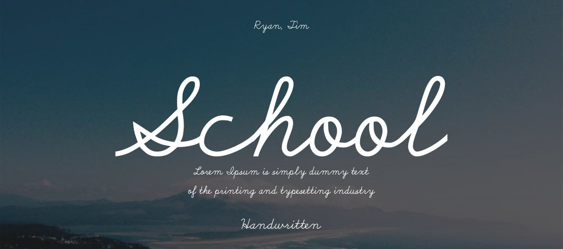 School Font Family