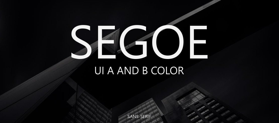 Segoe UI A and B Color Font