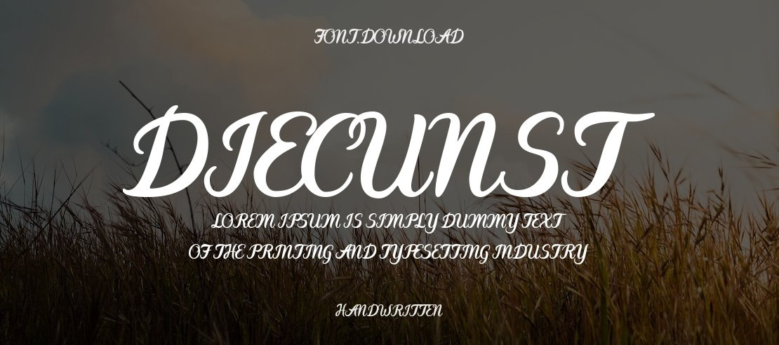 DieCunst Font