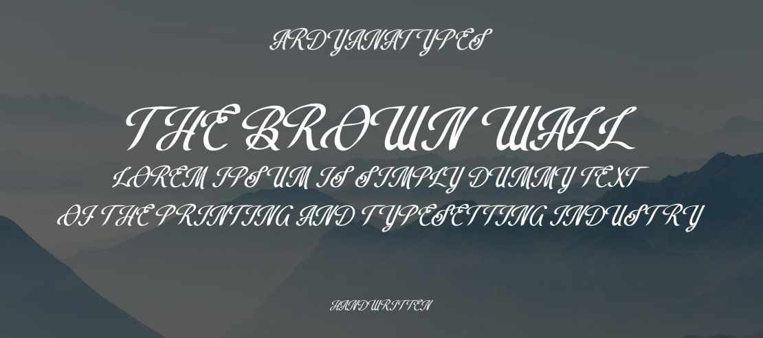 The Brown Wall Font