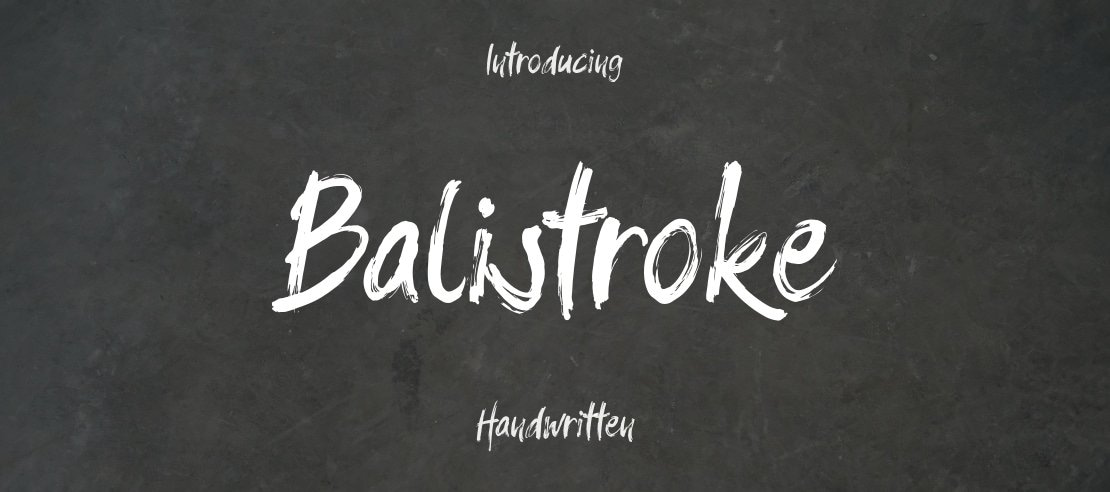 Balistroke Font Family