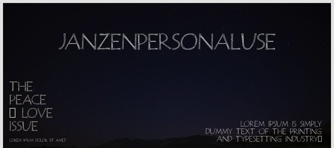 JanzenPersonalUse Font