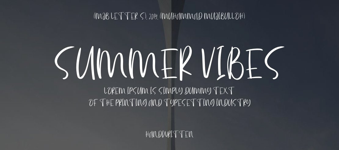 Summer Vibes Font