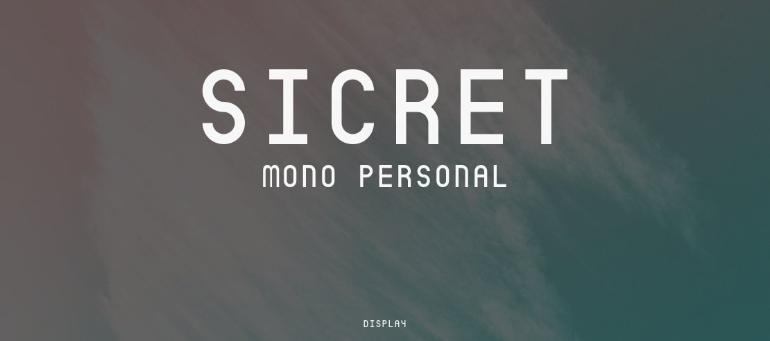 Sicret Mono PERSONAL Font Family