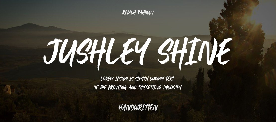 Jushley Shine Font