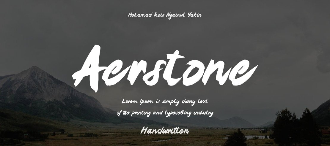 Aerstone Font