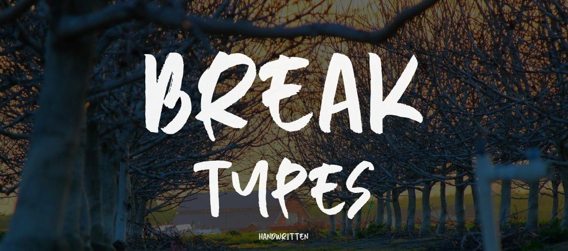 Break Types Font