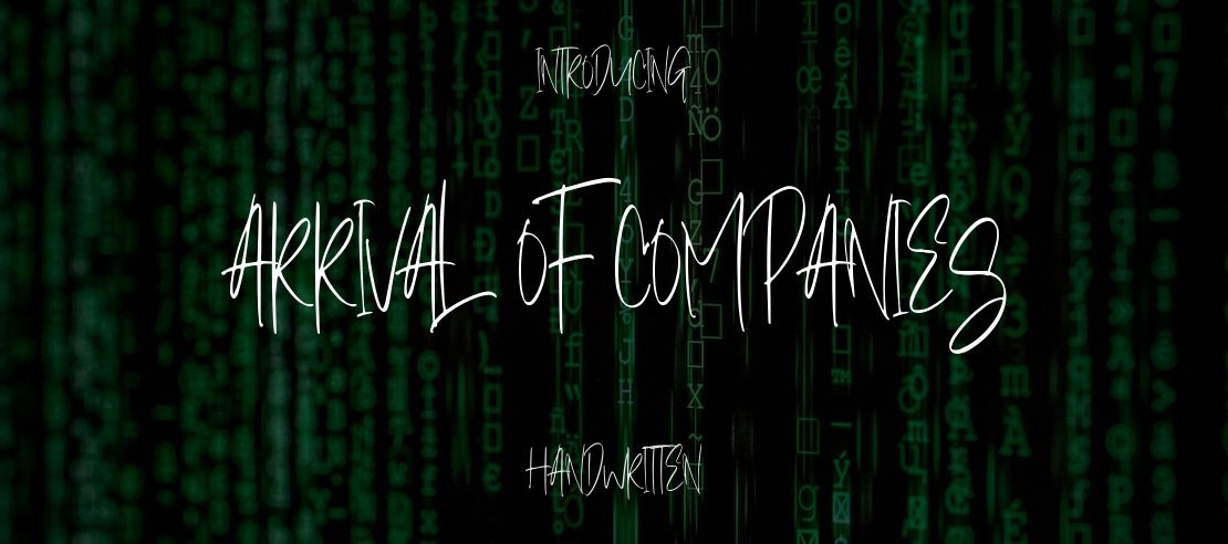 Arrival Of Companies Font