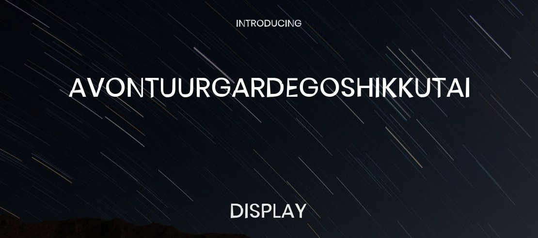 AvontuurGardeGoshikkutai Font