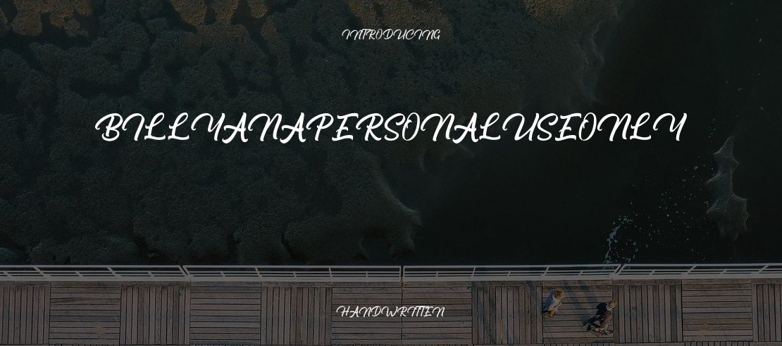 BillyanaPersonalUseOnly Font