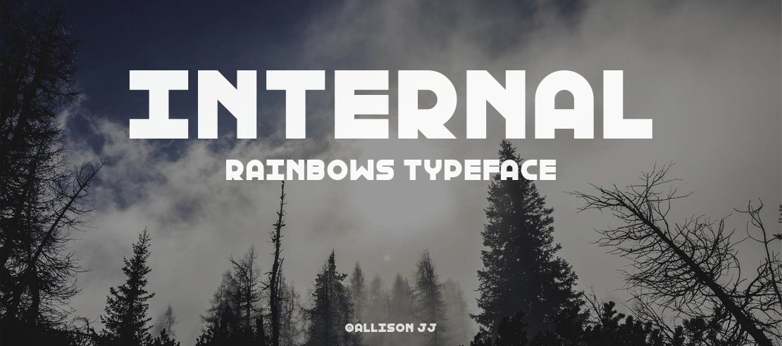 Internal Rainbows Font