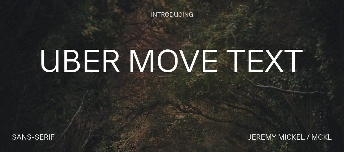 Uber Move Text Font Family