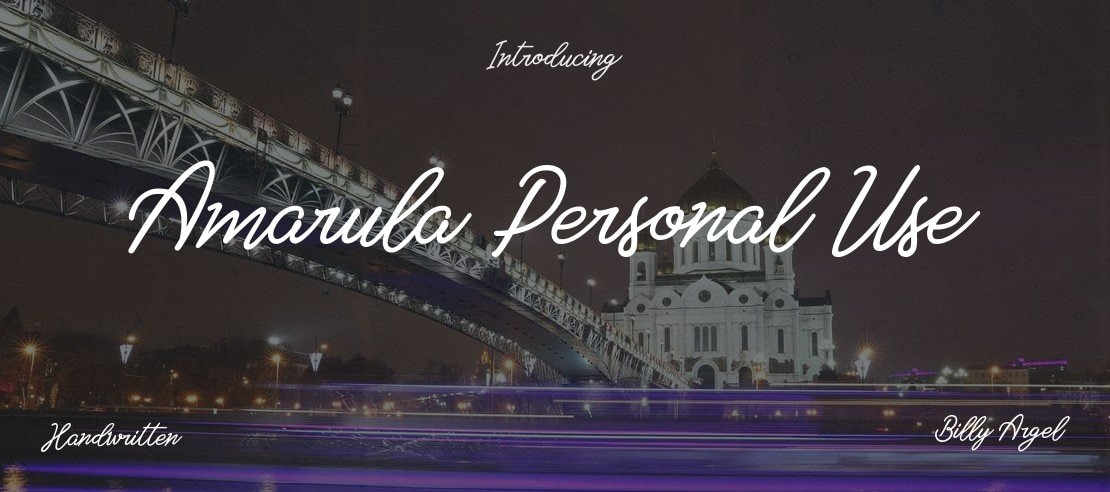 Amarula Personal Use Font