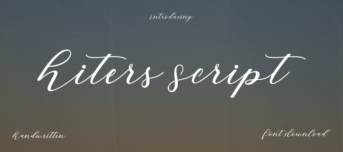 Hiters Script Font