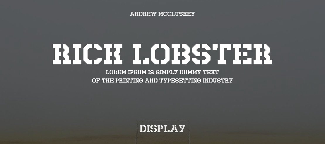 Rick Lobster Font