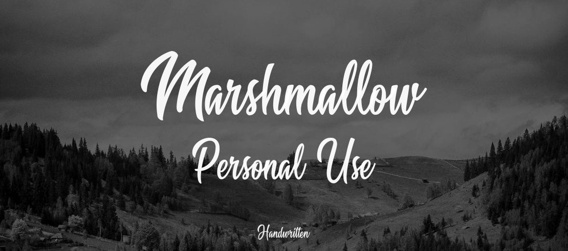 Marshmallow Personal Use Font