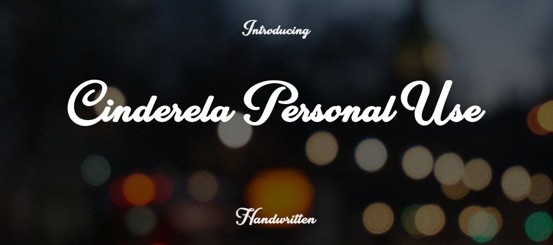 Cinderela Personal Use Font