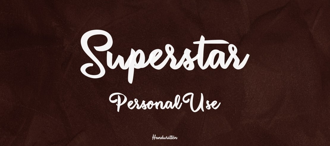 Superstar Personal Use Font