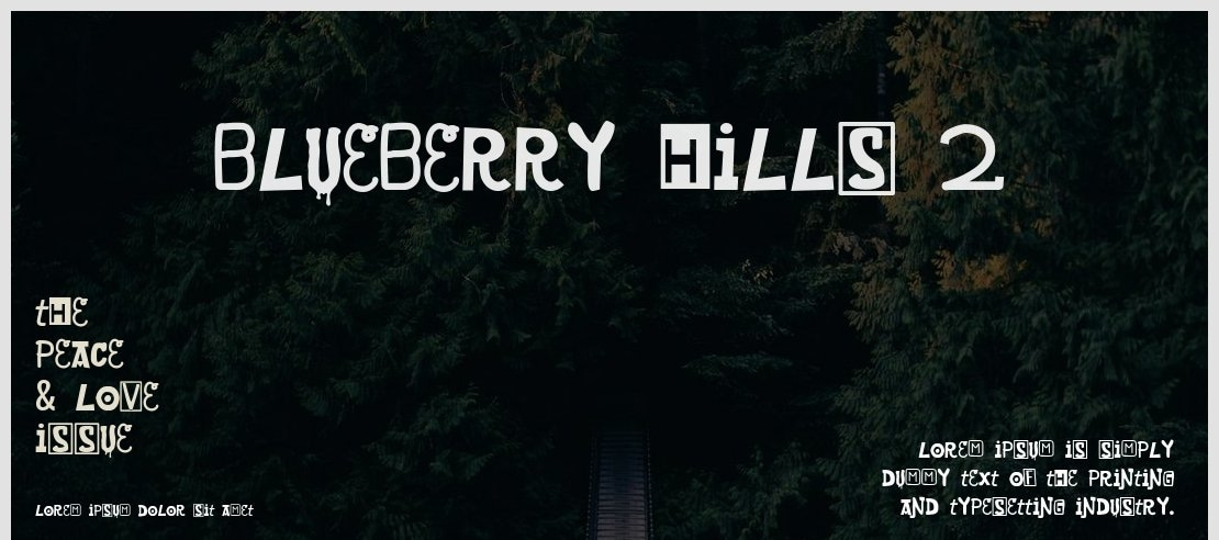 Blueberry Hills 2 Font