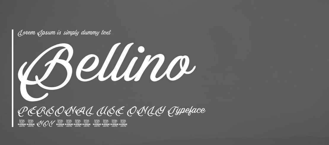 Bellino PERSONAL USE ONLY Font