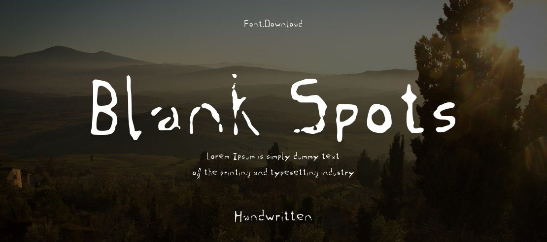 Blank Spots Font