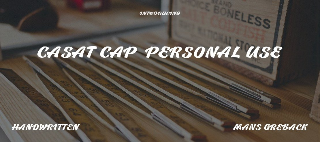 Casat Cap  PERSONAL USE Font Family