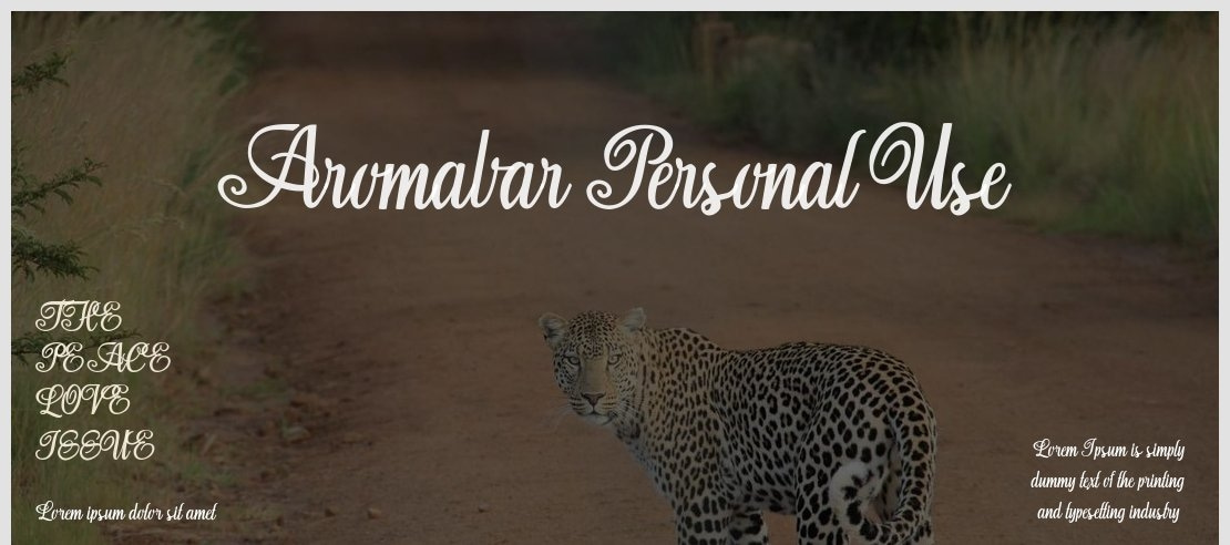 Aromabar Personal Use Font