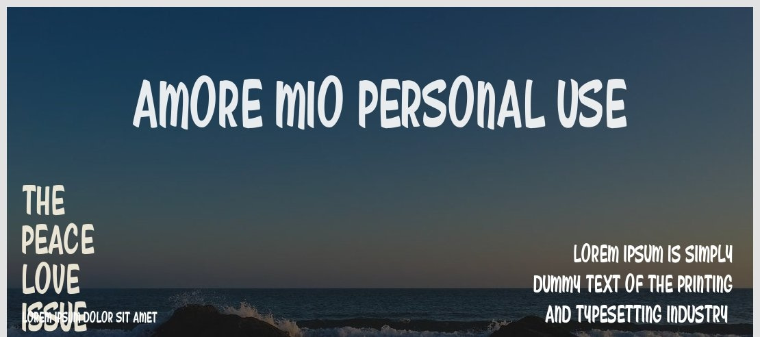 Amore Mio Personal Use Font