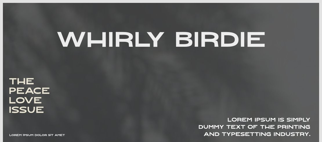 Whirly Birdie Font