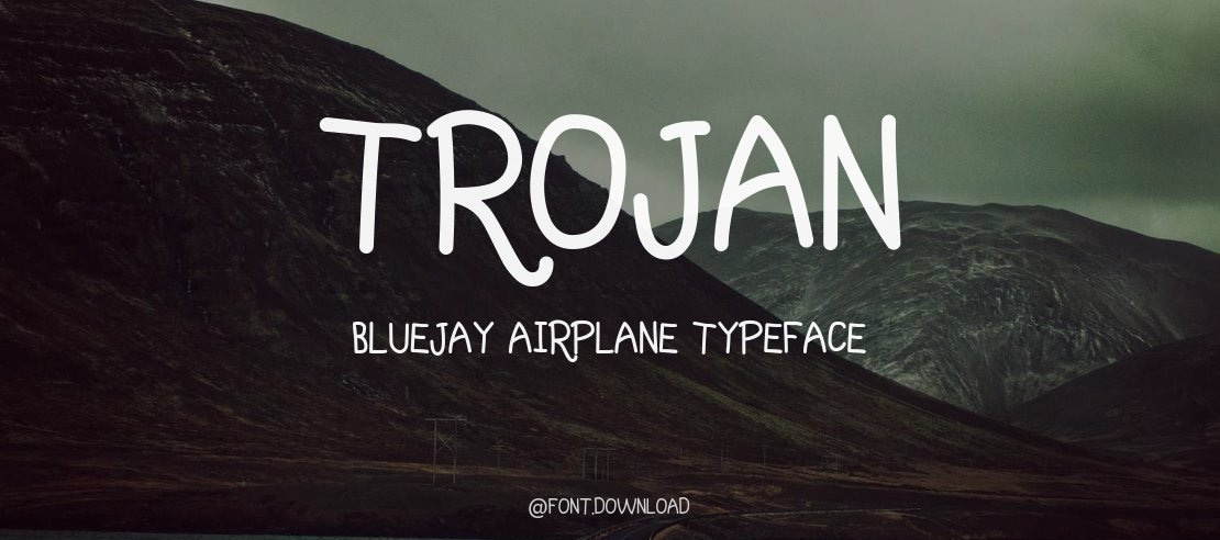 Trojan Bluejay Airplane Font