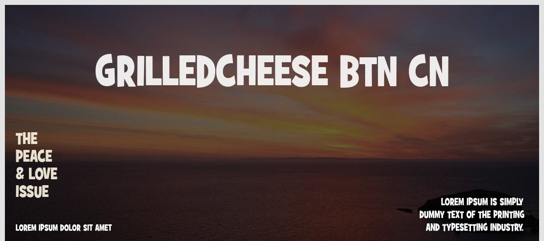 GrilledCheese BTN Cn Font Family