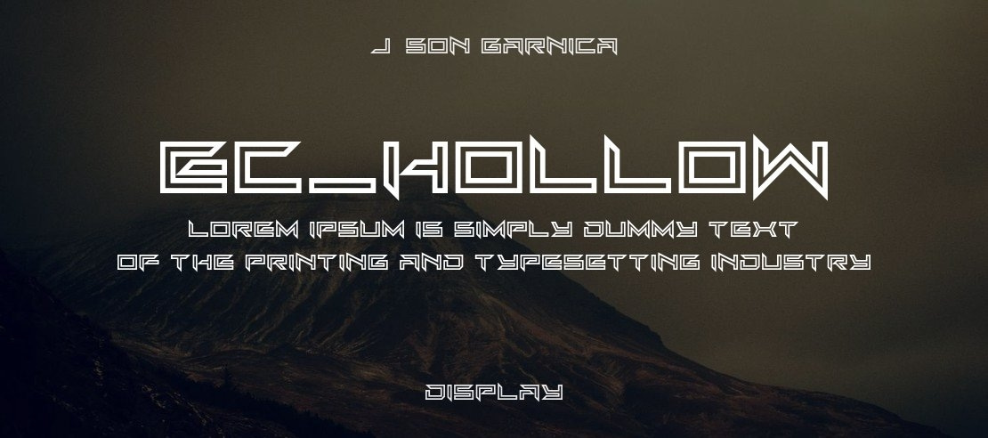 EC_Hollow Font