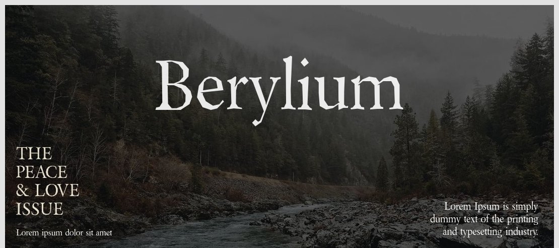 Berylium Font Family