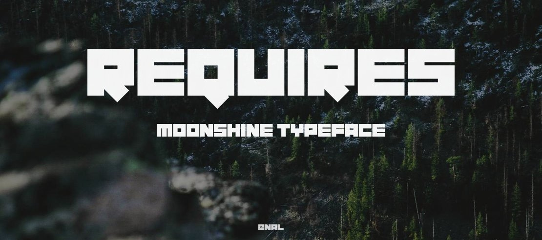 Requires Moonshine Font