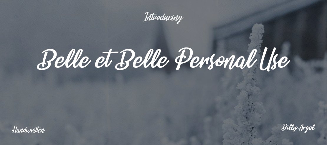 Belle et Belle Personal Use Font
