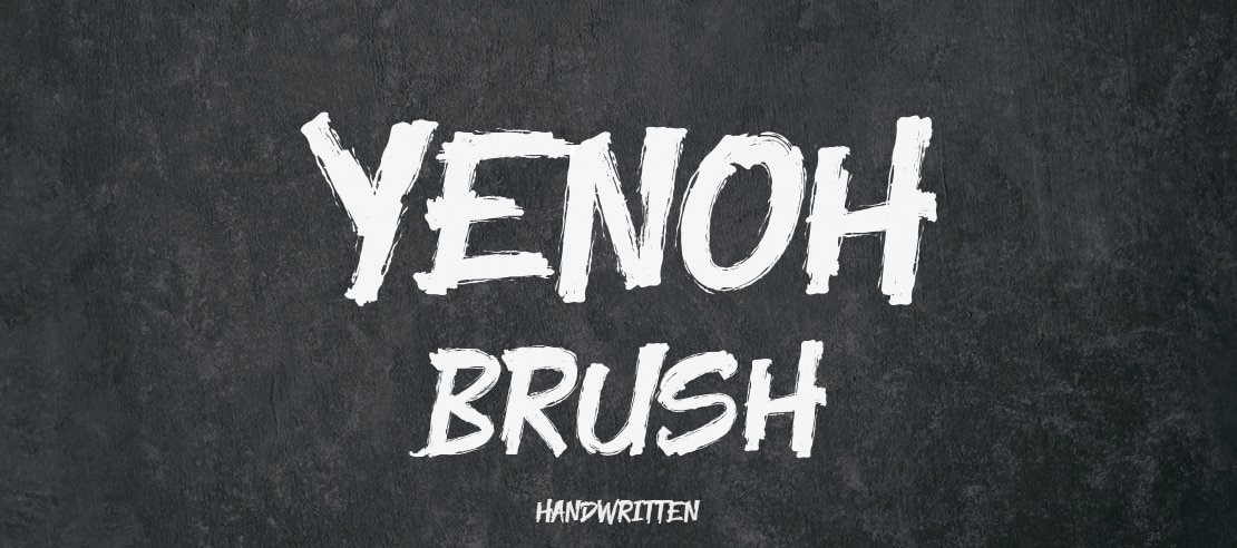 Yenoh Brush Font