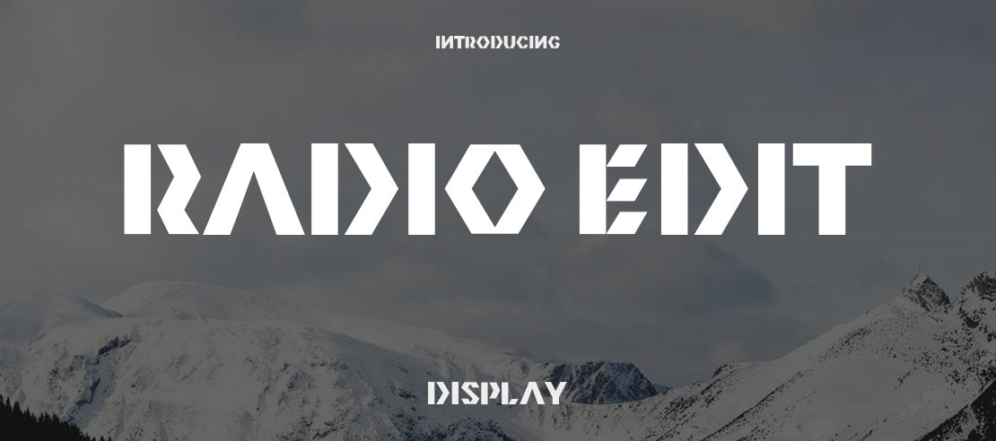 Radio Edit Font