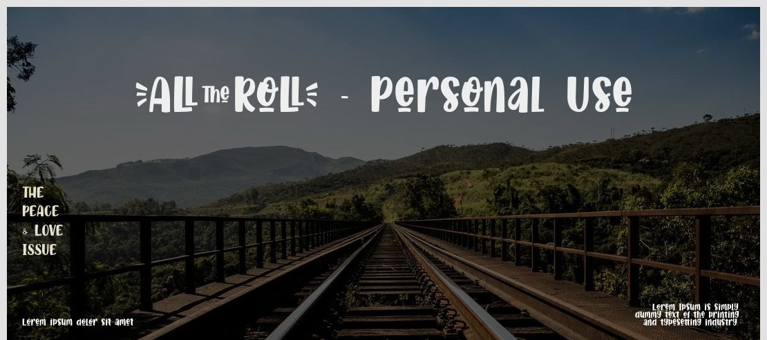 All The Roll - Personal Use Font