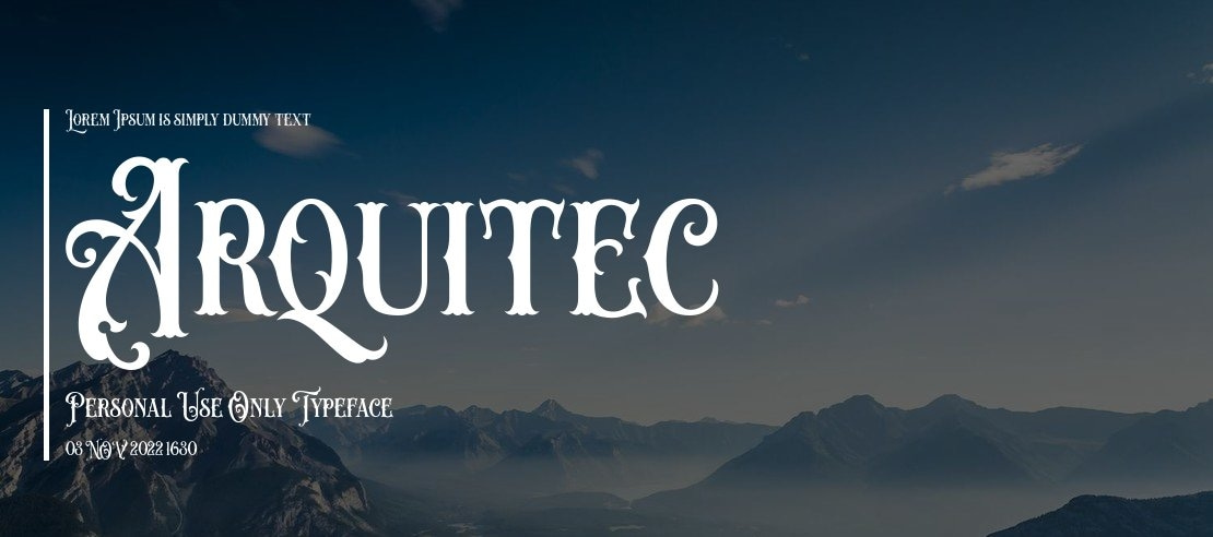Arquitec Personal Use Only Font
