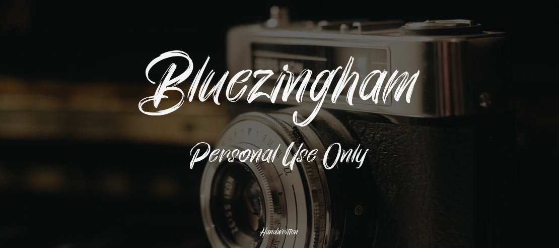 Bluezingham Personal Use Only Font