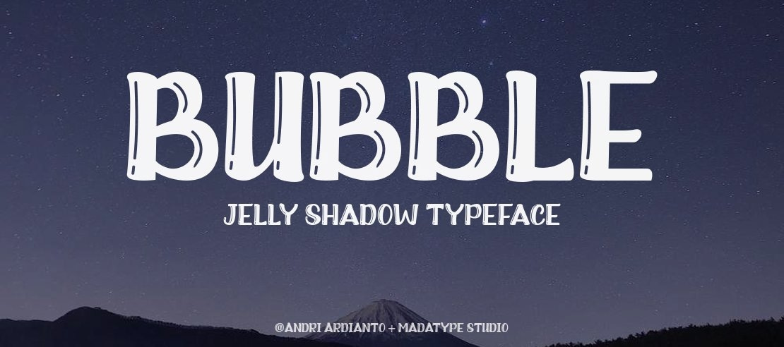 Bubble Jelly Shadow Font Family