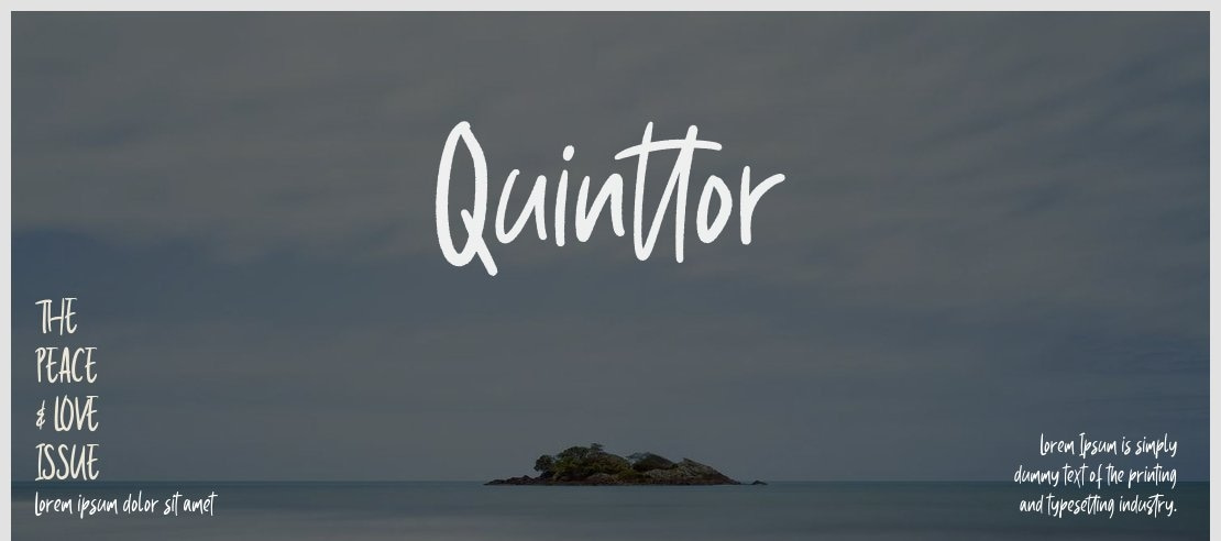 Quinttor Font