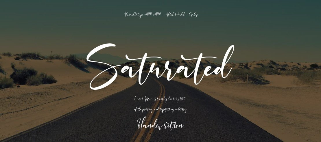 Saturated Font