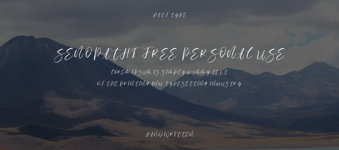 Senopathi Free Personal Use Font