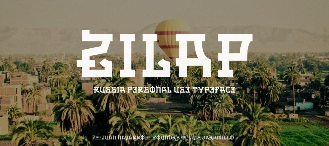 Zilap Russia Personal Use Font