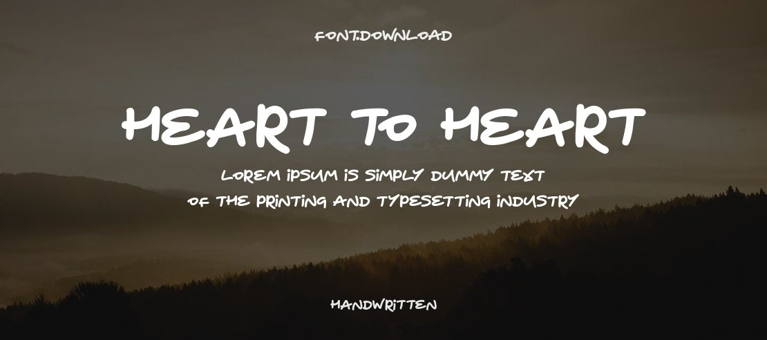 Heart To Heart Font Family